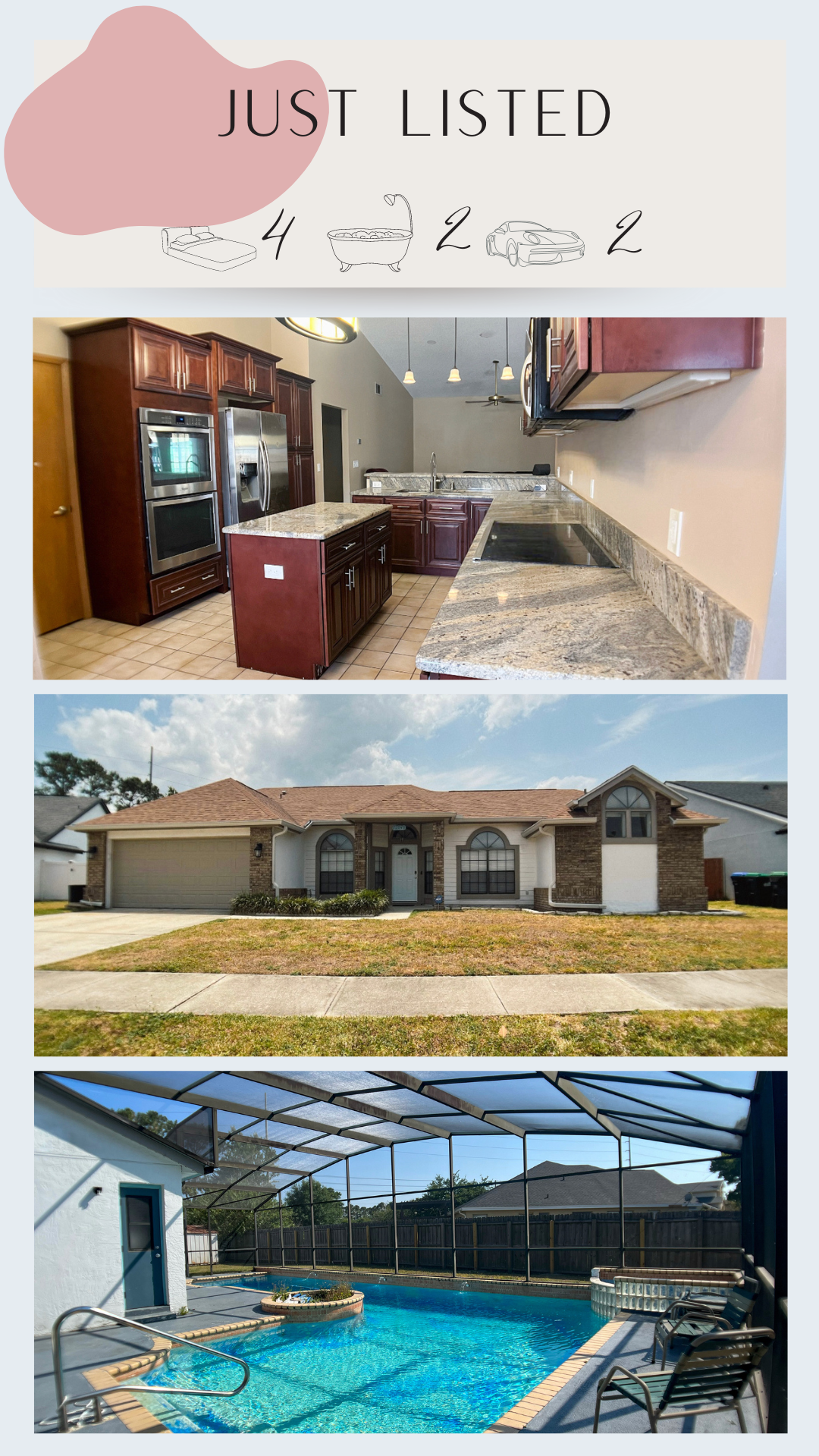Light Blue Real Estate New Property Listing Photo Instagram Story